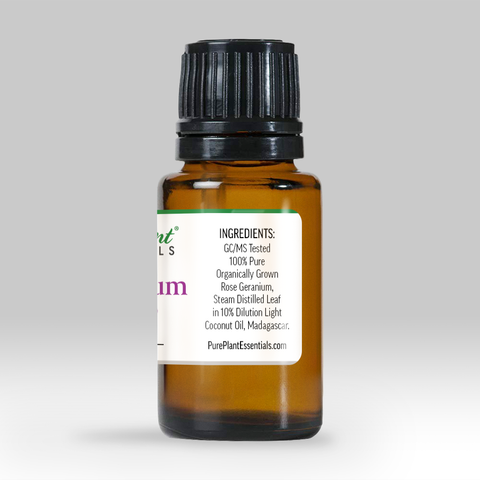 Geranium Oil, Pelargonium roseum 10% Dilution - Organic, Madagascar - SAVE 40% OFF!-Single Pure Essential Oil-PurePlant Essentials